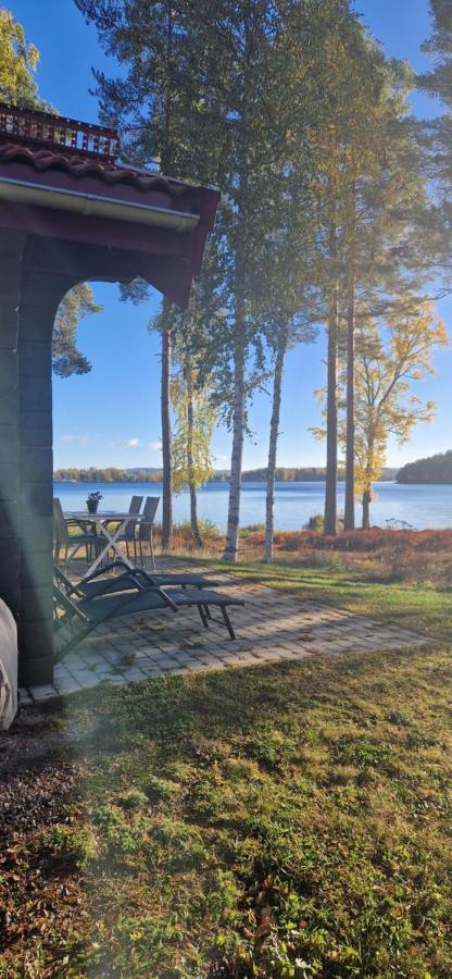 Lakeside Log Cabin Fraemby Udde 팔룬 외부 사진