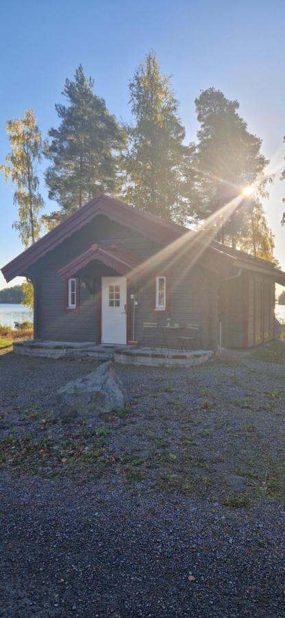 Lakeside Log Cabin Fraemby Udde 팔룬 외부 사진